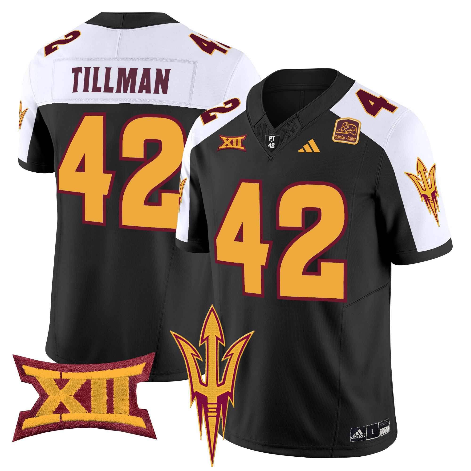 Men Arizona State Sun Devils #42 Tillman Black 2024 Vapor Limited NCAA Jersey